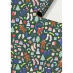 STEWO Geschenkpapier Marioka dunkelgrün 70cmx2m