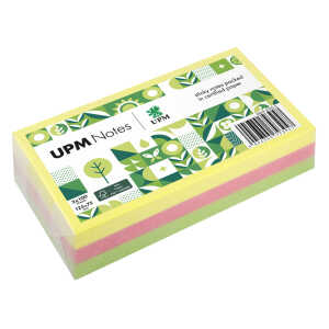 UPM Notes Haftnotizen Brillantmix gelb/pink/grün 125x75mm 3x 100 Blatt
