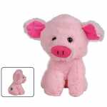 Plüsch Schwein sitzend rosa 19cm