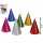 Party-Hüte mit Hologrammeffekt 6 Farben 15cm 6 Stück
