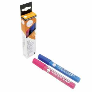 DALER ROWNEY Acrylmarker Simply pink blau 2 Stück