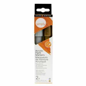 DALER ROWNEY Acrylmarker Simply gold silber 2 Stück