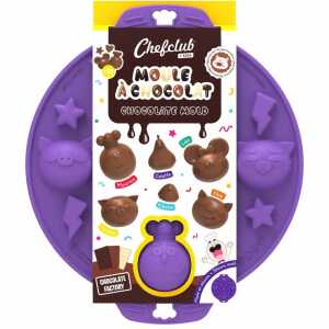 Chefclub Silikonform für Schokolade Kids Schokoladenform lila