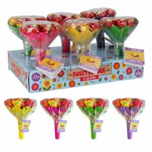 Flower Bouquet Lollipops 4fach sortiert