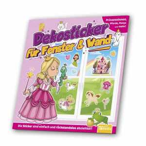 Dekosticker für Fenster & Wand Prinzessinnen Pferde Ponys
