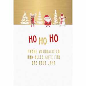 Kurt Eulzer Weihnachtskarte HO HO HO Frohe Weihnachten