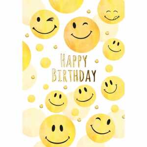 Kurt Eulzer Geburtstagskarte Happy Birthday Smiley