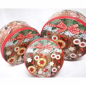 Gebäckdosen Keksdesign 3 Stück