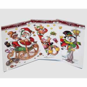 Fenster Haftbild Weihnachten 20x30cm 3fach sortiert