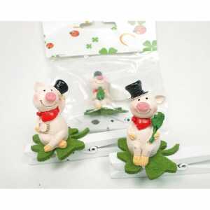 Glücksbringer Schwein Kunstharz