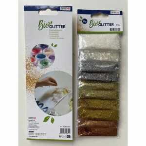 GLOREX Bio Glitter Mix Mix gold/silber Töne 20g
