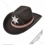 WIDMANN Cowboyhut mit Sherifstern schwarz...