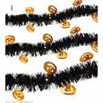 WIDMANN Kürbisgirlande aus Lametta 3m