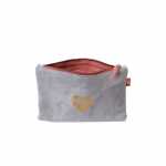RÖSSLER Federtasche Velvet Smoky Herz 220x150x20mm