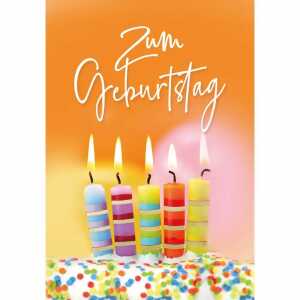 Kurt Eulzer Geburtstagskarte Zum Geburtstag Kerzen