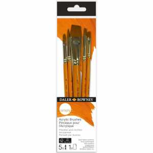 Daler Rowney Acrylpinsel Set 2 simply 5 Stück