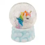 OOTB Glitterkugel Einhorn auf Sockel mit Wolkendekor