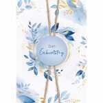 Kurt Eulzer Geburtstagskarte Zum Geburtstag blaue Blumen