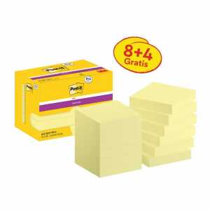 Post-it Haftnotizen Super Sticky Notes gelb 47,6x47,6mm 12x90 Blatt