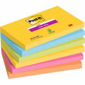 Post-it Haftnotizen Carnival Collection 5 Farben 76x127mm 6x90 Blatt