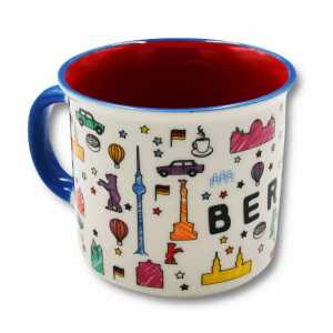 Muddastadt Tasse Scribble Berlin weiß