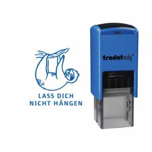 trodat edy Stempel Faultier blau