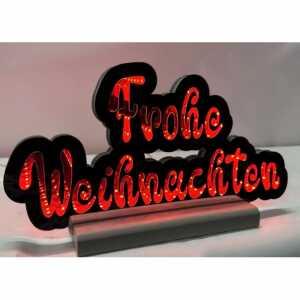 LED Frohe Weihnachten mit Infinity Effekt 32cm