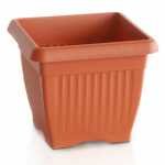 Blumentopf Terra eckig Kunststoff terracotta 300x300x250mm