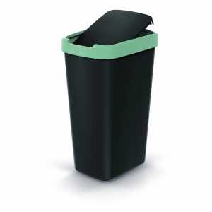 Mülleimer Compacta Q 45L Kunststoff schwarz/grün 394x298x612mm