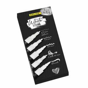 ONLINE Acrylmarker White Lettering 5 Stück Kartonetui