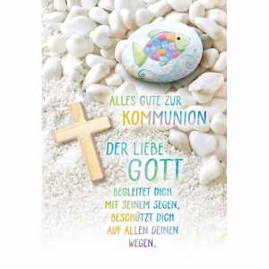 Kurt Eulzer Glückwunschkarte Kommunion Kreuz
