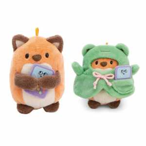 NICI Kuscheltier Set Fuchs Geeks mit Video Spiel und Froschkostüm 8cm