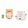 NICI Kuscheltier Set Hund Hiro mit Bubble Tee und Eisbärkostüm 8cm
