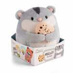 NICI Kuscheltier Hamster Shai mit Keks grau 16cm