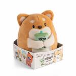 NICI Kuscheltier Hund Hiro mit Bubble Tee braun 16cm