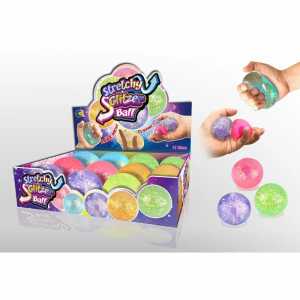 Strechy Glitzer Ball 6fach sortiert