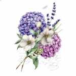 JET PAPIER Servietten Ramillete de Hortensias 33x33cm 20...