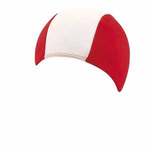 Kinder Textilhaube rot/weiß 4013368711514