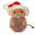 Teddy-Hermann Plüsch Weihnachtsmaus mit Keks braun 11cm