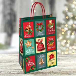 Geschenktasche Max Kraftpapier 23x10x29cm Weihnachten