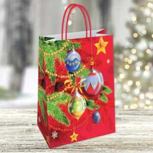 Geschenktasche Nora Kraftpapier 26x12x35cm Weihnachten