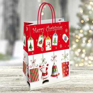 Geschenktasche Sonia Kraftpapier 36x12x41cm Weihnachten