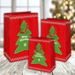 Geschenktasche Samtpapier beflockt 25x12x35cm Weihnachten