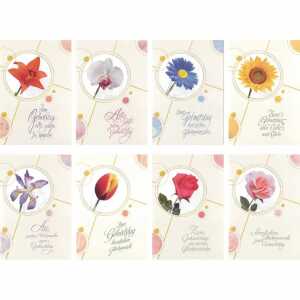 Glückwunschkarten Geburtstag 100 Stück 8fach sortiert 4033683576100