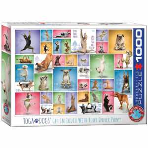 Puzzle Yoga Hunde 1000 Teile 628136609548