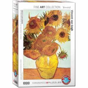Puzzle Zwölf Sonnenblumen in einer Vase von van Gogh 1000 Teile