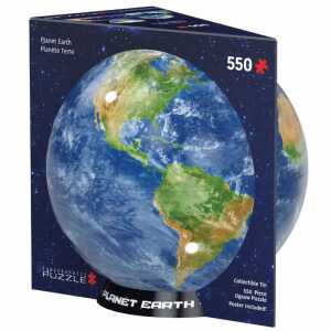 Puzzle und Poster Planet Erde 550 Teile Blechdose