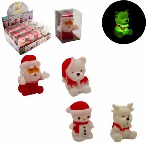 Weihnachtslampe Weihnachtsfigur Farbwechseleffekt rot/weiß 8cm sort