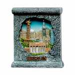 Muddastadt Magnet Berliner Mauer mit Gebäuden Polyresin