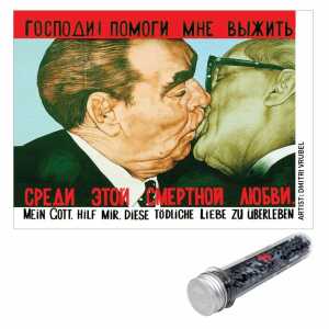 Muddastadt Micro Puzzle Berliner Mauer Bruderkuss im Reagenzglas